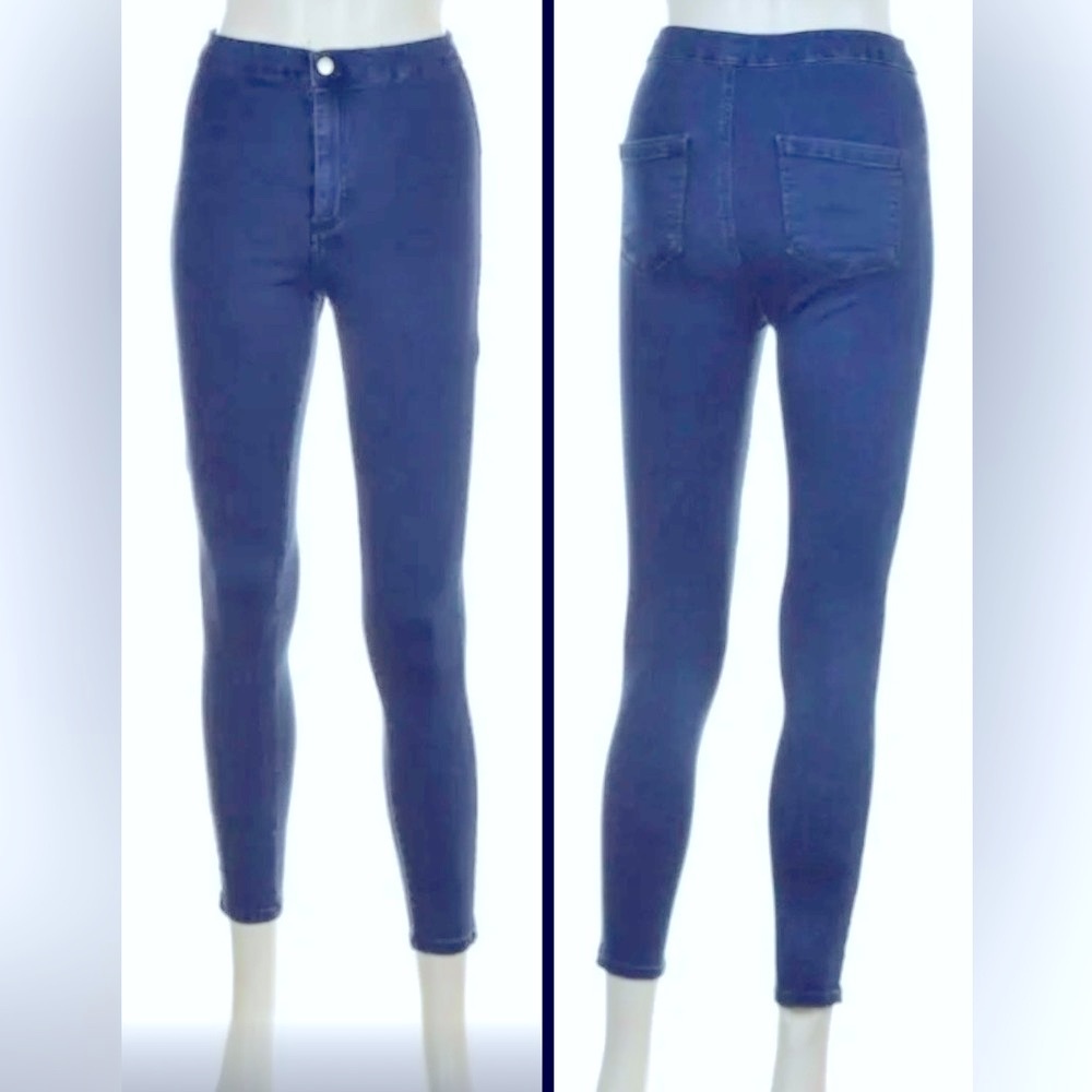 Topshop Joni High Rise Skinny Jeans Washed Light Blue Stretchy Size 30x30
